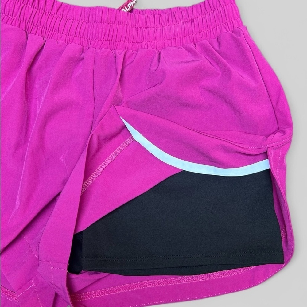 Alphalete Athletic Hot Pink Shorts 3” Built in Biker Shorts Size Small - Picture 5 of 9